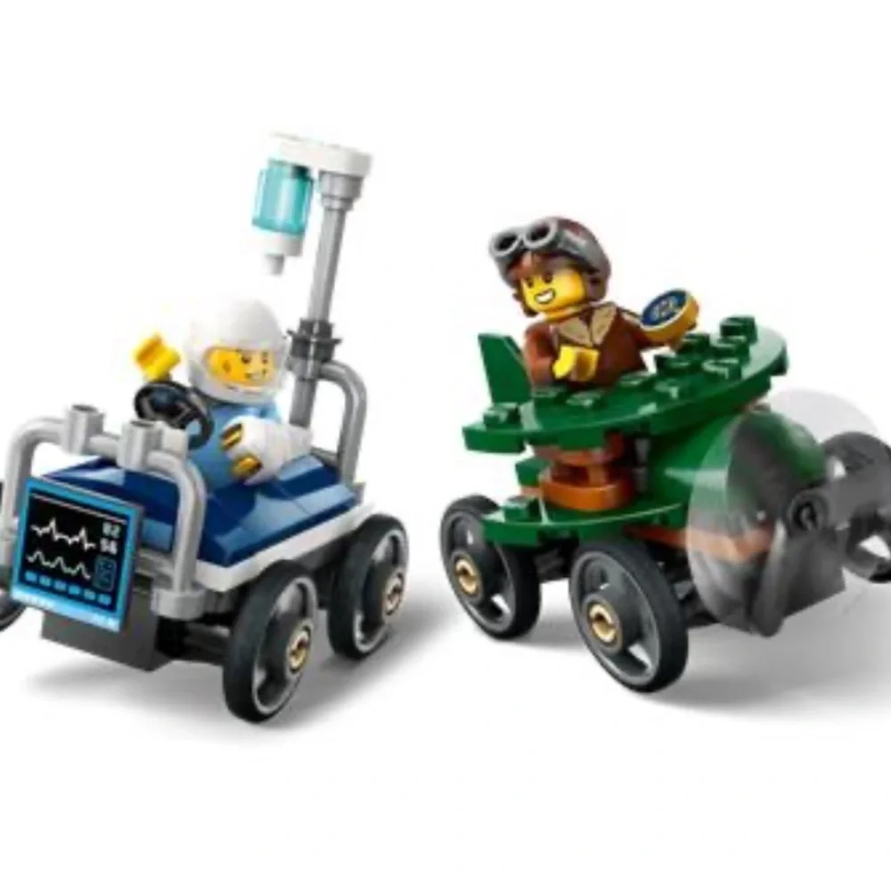 LEGO city set 60459 Airplane vs. Hospital Bed Race Car Pack new in sealed box